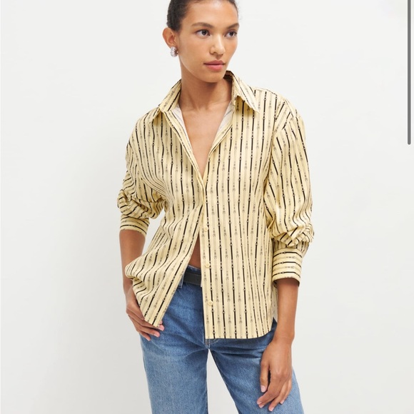Reformation Tops - NWT Reformation Oversized ‘Andy’ Button Down Shirt